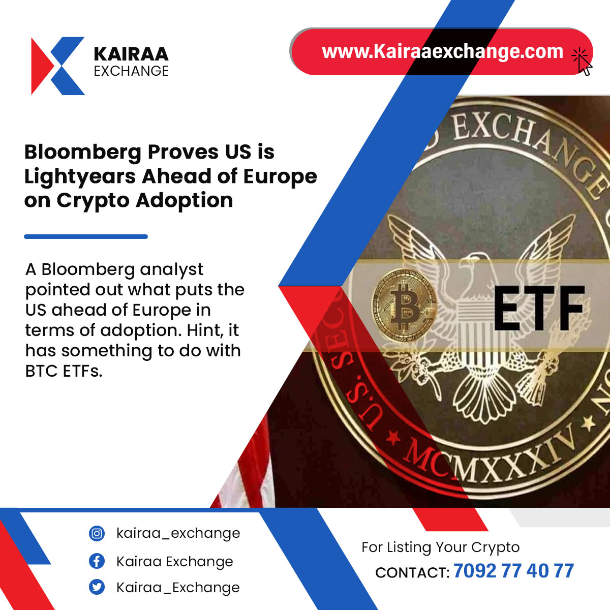 Kairaa_Exchange's tweet image. Bloomberg Shows That the US Is Far Ahead of Europe in Adoption of Cryptocurrencies .

For more details and updates..
Contact: 7092771155
Website : kairaaexchange.com 
Link : shorturl.at/elrtQ

#kairaaexchange #cryptocollection #cryptotrading #bloomberg #cryptoadoption