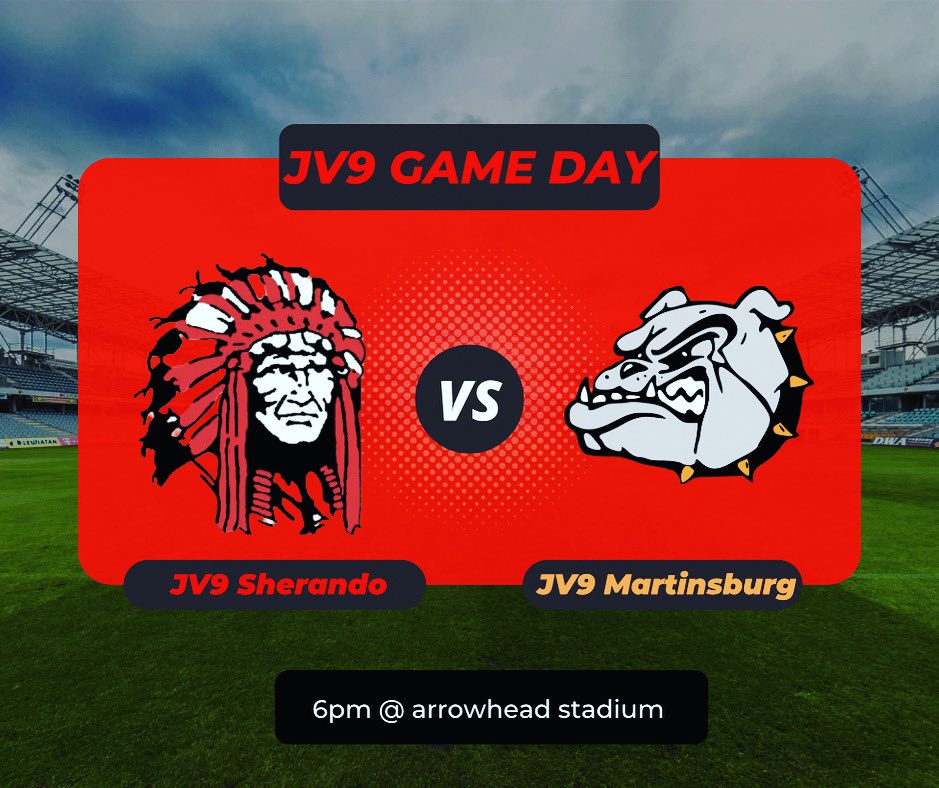 SherandoFball's tweet photo. Come out this evening & support our JV9 team in their first game of the season against Martinsburg! #fearthespear ##sherandofootballJV9 #bringingbacktradition https://t.co/iQqEDySmli