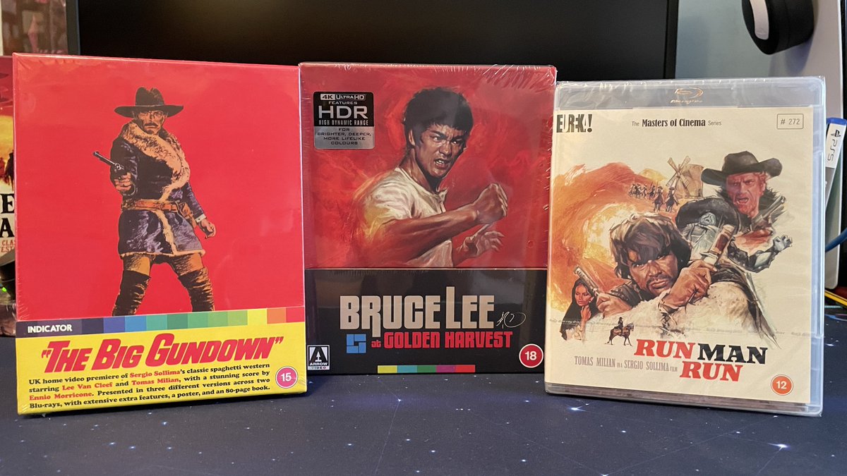 bskyguy's tweet photo. August arrivals are here. This week is off to a great start. 🤩 #4K #bluray #physicalmedia #BruceLee #RunManRun #TheBigGundown https://t.co/GnMyKib5h1