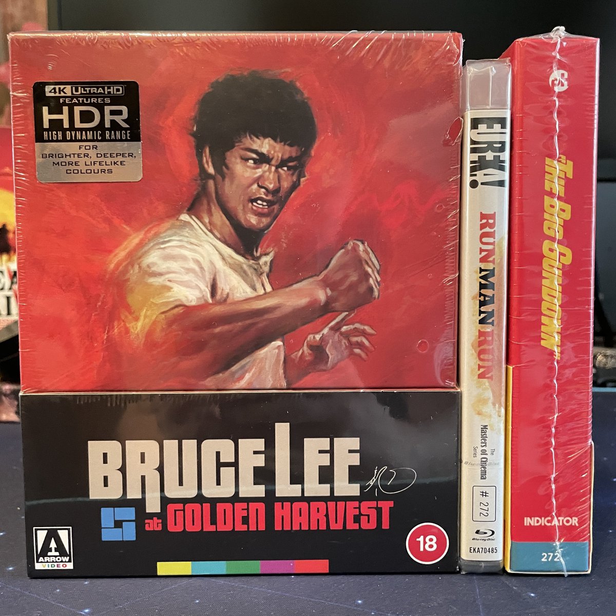 bskyguy's tweet photo. August arrivals are here. This week is off to a great start. 🤩 #4K #bluray #physicalmedia #BruceLee #RunManRun #TheBigGundown https://t.co/GnMyKib5h1