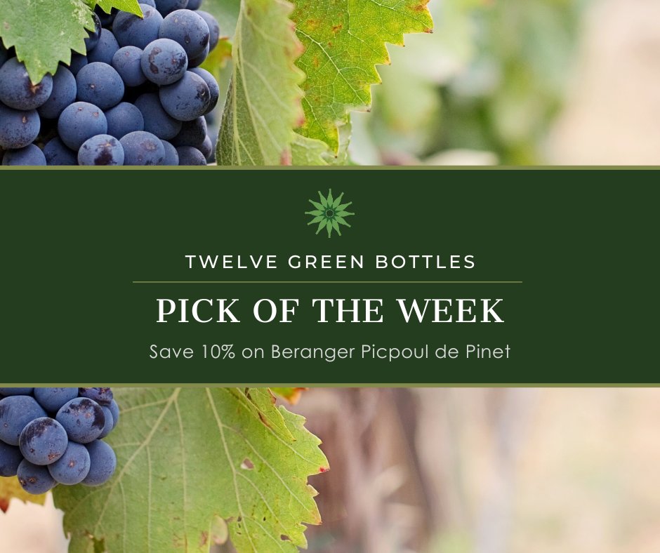 Pick of the Week!

You have a week to save 10% on Beranger - Picpoul de Pinet.

This light, flinty, straw-coloured Picpoul from the Languedoc has notes of pear, citrus, pineapple and grapefruit with hints of minerals.

Shop Now - ow.ly/qf7K50PBpgx