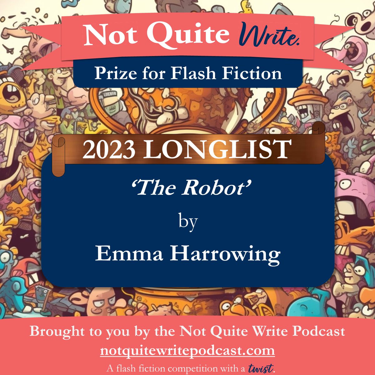 nch_emma's tweet photo. Honoured  (and still pinching myself) to have made the long list for the @NQWpodcast flash fiction prize. Thank you so much! #notquitewriteprize https://t.co/BQ3CtGpjAG