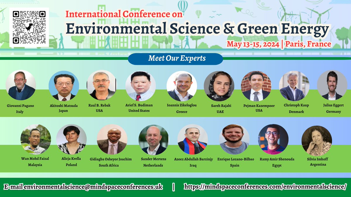 MindSpaceConf's tweet photo. 🌍🌱 Ready to revolutionize our planet? 🌎✨ Join us at the International Conference on Environmental Science &amp; Green Energy in Paris, May 13-15, 2024! 🗓️ w: https://t.co/Tz6MrZjKlm #environment #environmentalscience #environmentalscienceconference #greenenergyconference #energy https://t.co/cQidxBwD2y