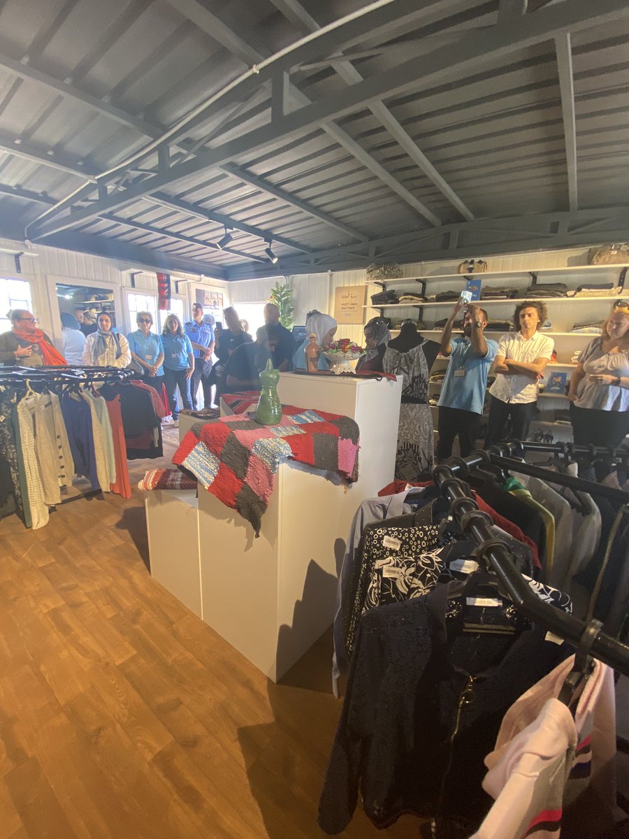CZinAmman's tweet photo. Amazing work is doing at Za ยด atari Syrian refugee camp by @lwfjordan ๐ฏ๐ดToday we cut the inauguration ribbon ๐๏ธfor a new Boutique. We are proud ๐จ๐ฟ is part of Za ' atari' s daily life thanks to #czechDevelopment and ๐จ๐ฟ #Diakonia . Our common priority is to empower most vulnerable https://t.co/O90zAT9LLn
