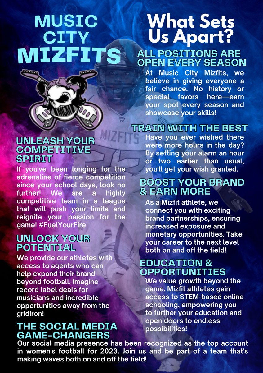 DM us to find out how you can be part of the @musiccitymizfits TODAY!