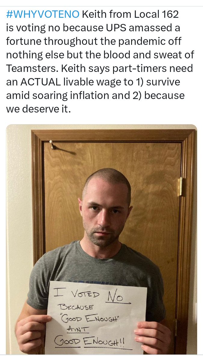 BrJoeBalkis's tweet photo. #sob, the #MarblePalace &amp; their minions are trying to push the concessionary #upsContract. But #members are fighting back. We need to Stop them moving the #Teamsters backwards. We need to get out the #VoteNo in the barns &amp; online as we approach the deadline. Vote No &amp; organize it https://t.co/QDS6U1w8vD