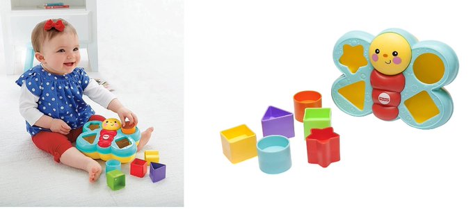 Encaixa Borboleta, Fisher Price, Mattel
