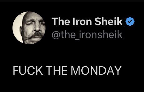 #MondayMotivation 😭 #LongLive #TheIronSheik