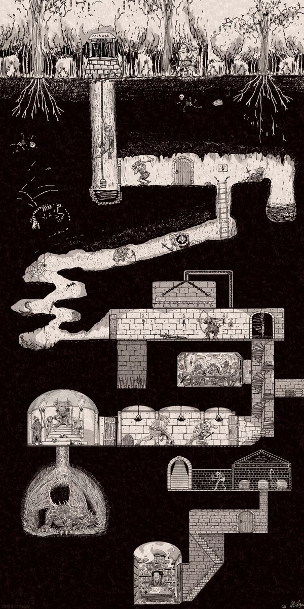 Dungeon Crawl | Clark & Company #pixiv pixiv.net/artworks/11104…… #ゲームブック #FightingFantasy #RussNicholson