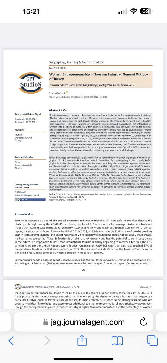 Women Entrepreneurship in Tourism Industry; General Outlook of Turkey
Ozlem Ozdemir <a href="/ozlemuguroz/">Ozlem Ugur</a>