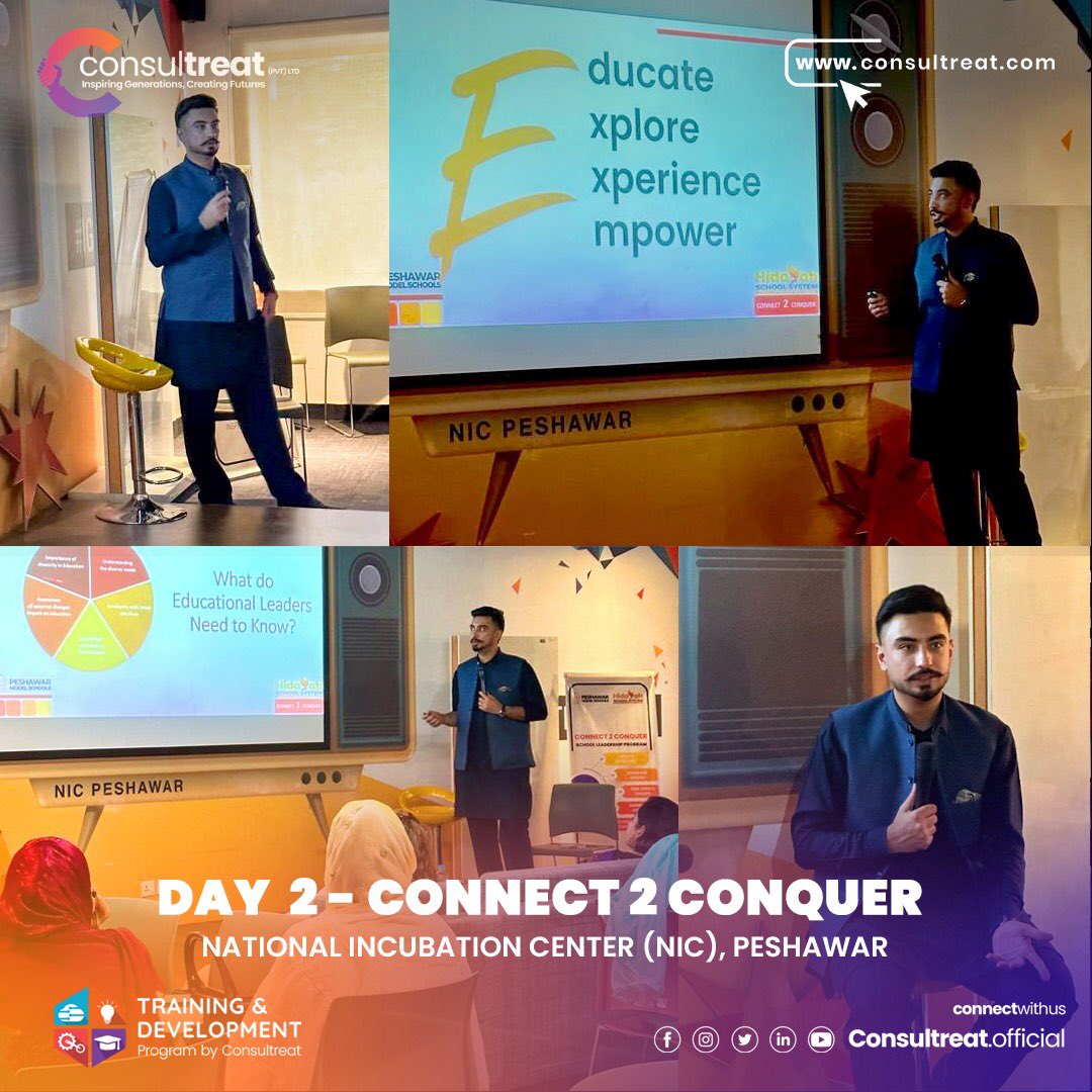 consultreat's tweet photo. Training &amp; Development | Program by Consultreat

Day 2 - CONNECT 2 CONQUER!
School Leadership Program was arranged for all the leaders of  Peshawar Model Educational Network at NIC Peshawar.
.
.
.
#training #leadershipskills #leadershipdevelopment #trainingmotivation https://t.co/kcP1loYHyH