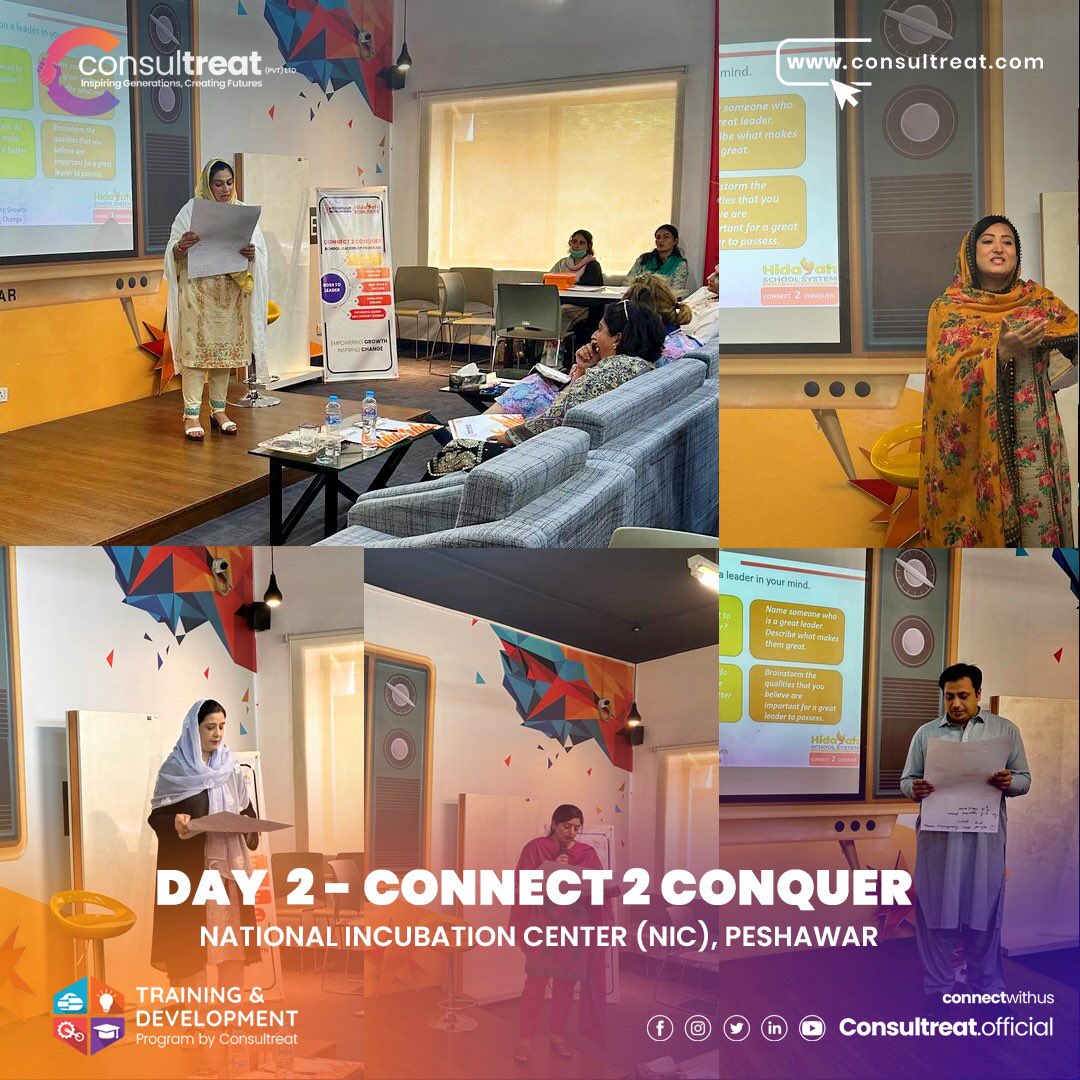 consultreat's tweet photo. Training &amp; Development | Program by Consultreat

Day 2 - CONNECT 2 CONQUER!
School Leadership Program was arranged for all the leaders of  Peshawar Model Educational Network at NIC Peshawar.
.
.
.
#training #leadershipskills #leadershipdevelopment #trainingmotivation https://t.co/kcP1loYHyH