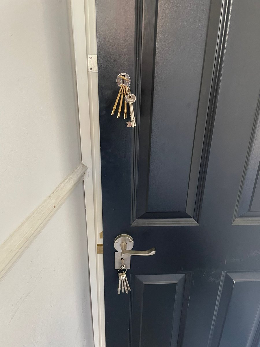 Locks changed on this door.
For more information check smslocksmith.co.uk or just call us on 0203-151-0531 we're always happy to help.