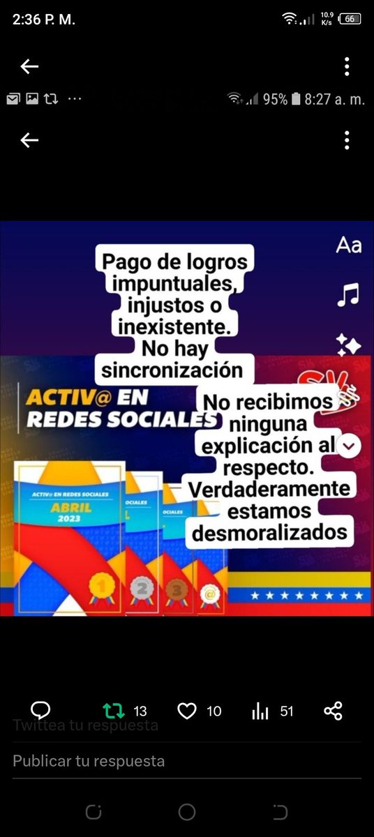mercedeschirinos (@mercedeschiri19) on Twitter photo <a href="/lrrc2020/">#TuiterosPatriotas😷</a> <a href="/Mippcivzla/">MIPPCI</a> <a href="/YulyFlores15/">Yuly Flores</a> <a href="/aracelis20231/">aracelis2023</a> <a href="/Chavista0101/">Chavista0101</a> <a href="/cor202355/">cor202355</a> <a href="/luis202355/">luis202355</a> <a href="/bonosdelapatria/">Bonos de la Patria</a> <a href="/MSVEnLinea/">Somos Venezuela | MSVEnLinea</a> Que está pasando con los logros Tuiteros Activos <a href="/lrrc2020/">#TuiterosPatriotas😷</a> <a href="/Mippcivzla/">MIPPCI</a> <a href="/YulyFlores15/">Yuly Flores</a> <a href="/aracelis20231/">aracelis2023</a> <a href="/Chavista0101/">Chavista0101</a> <a href="/cor202355/">cor202355</a> <a href="/luis202355/">luis202355</a> <a href="/bonosdelapatria/">Bonos de la Patria</a> <a href="/MSVEnLinea/">Somos Venezuela | MSVEnLinea</a> Que está pasando con los logros Tuiteros Activos
