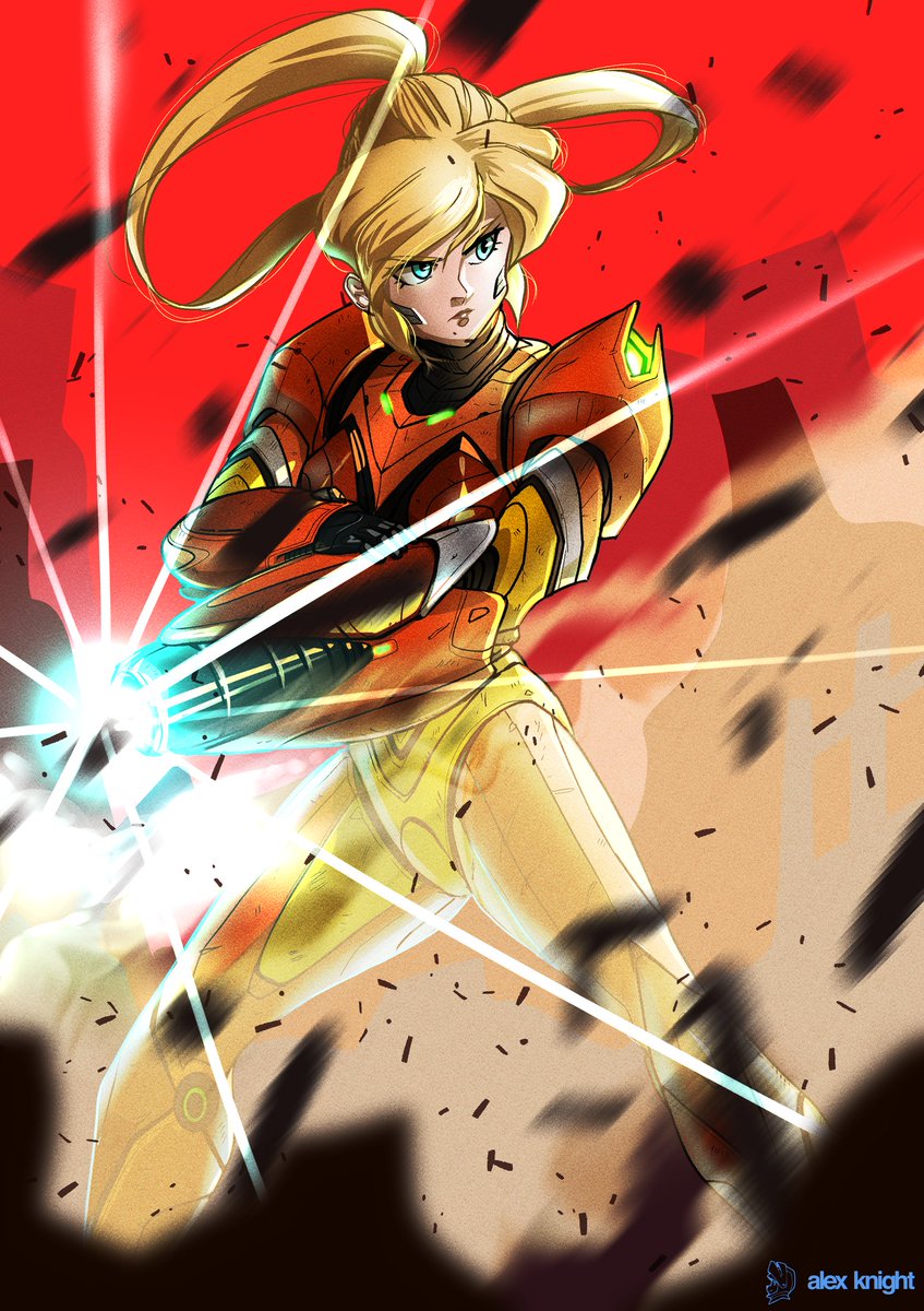 AlexKnight_'s tweet image. Samus Aran ready to shoot! #metroid #samusaran