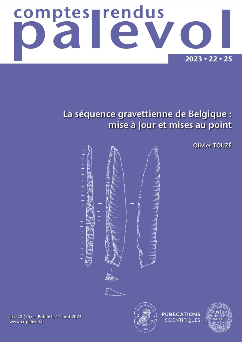 📃 La séquence gravettienne de Belgique : mise à jour et mises au point 📃
➡ Lire la publication d'Olivier Touzé, Chargé de recherches @frsFNRS  @UniversiteLiege dans les 'Comptes-rendus Palevol' : orbi.uliege.be/bitstream/2268…