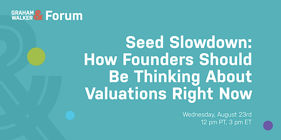 grahamandwalker's tweet photo. Slow down? What slow down? 

LOL JK. If you're an early-stage founder, you're probably very aware of the slow down happening in the market and the impact its having on round sizes, but what does that mean for you?

Join us this Wednesday to discuss: https://t.co/gxaAVFjOas https://t.co/vOu38kH94k