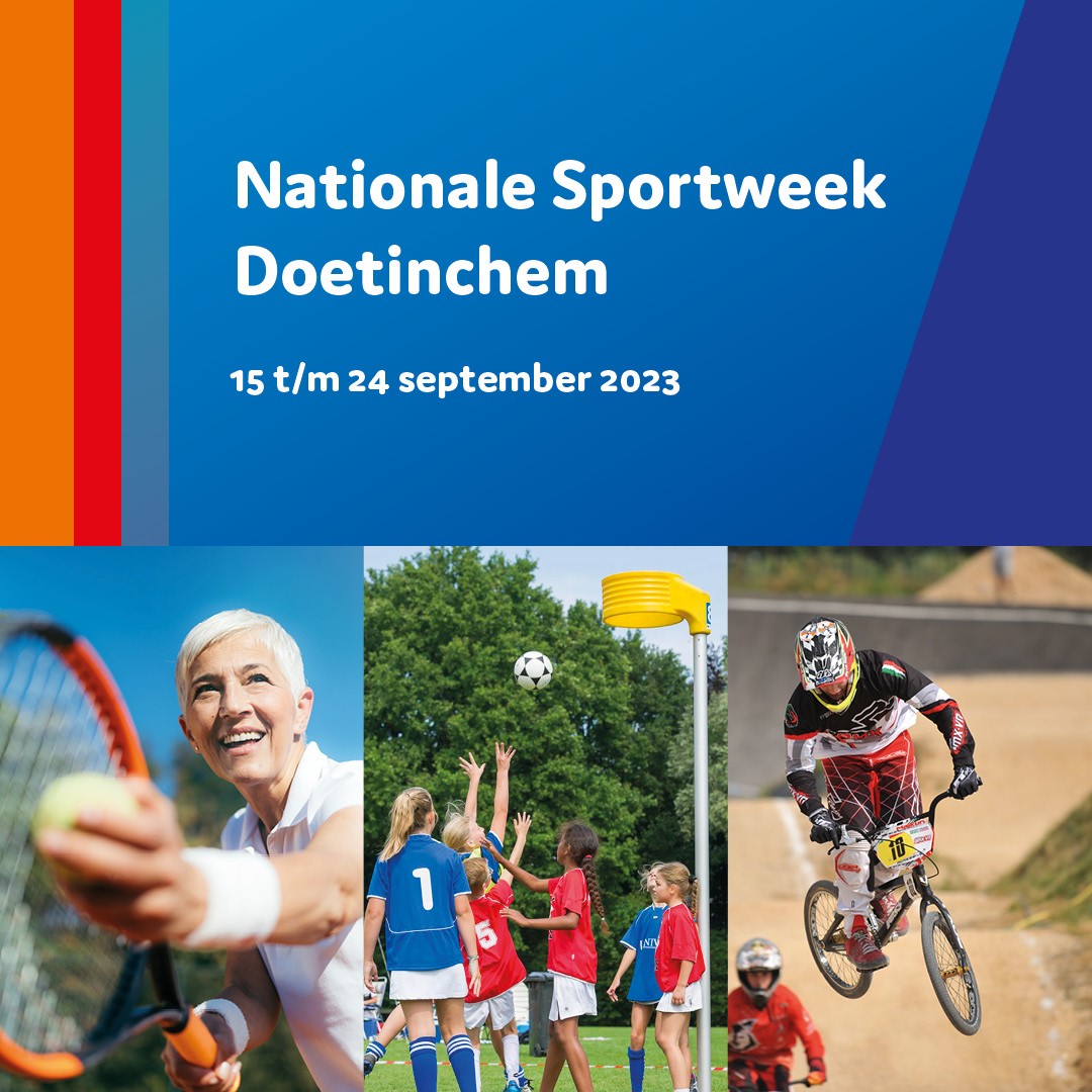 ‘Save the date’

‘Heel Doetinchem in beweging’ tijdens de Nationale Sportweek 2023.

Doe mee en ervaar wat sport en bewegen met je doet! Bekijk de planning op onze website, sport-id.nl/sporten-bewege…

#sporten #bewegen #doetincheminbeweging #nationalesportweek #vitaal #activiteiten