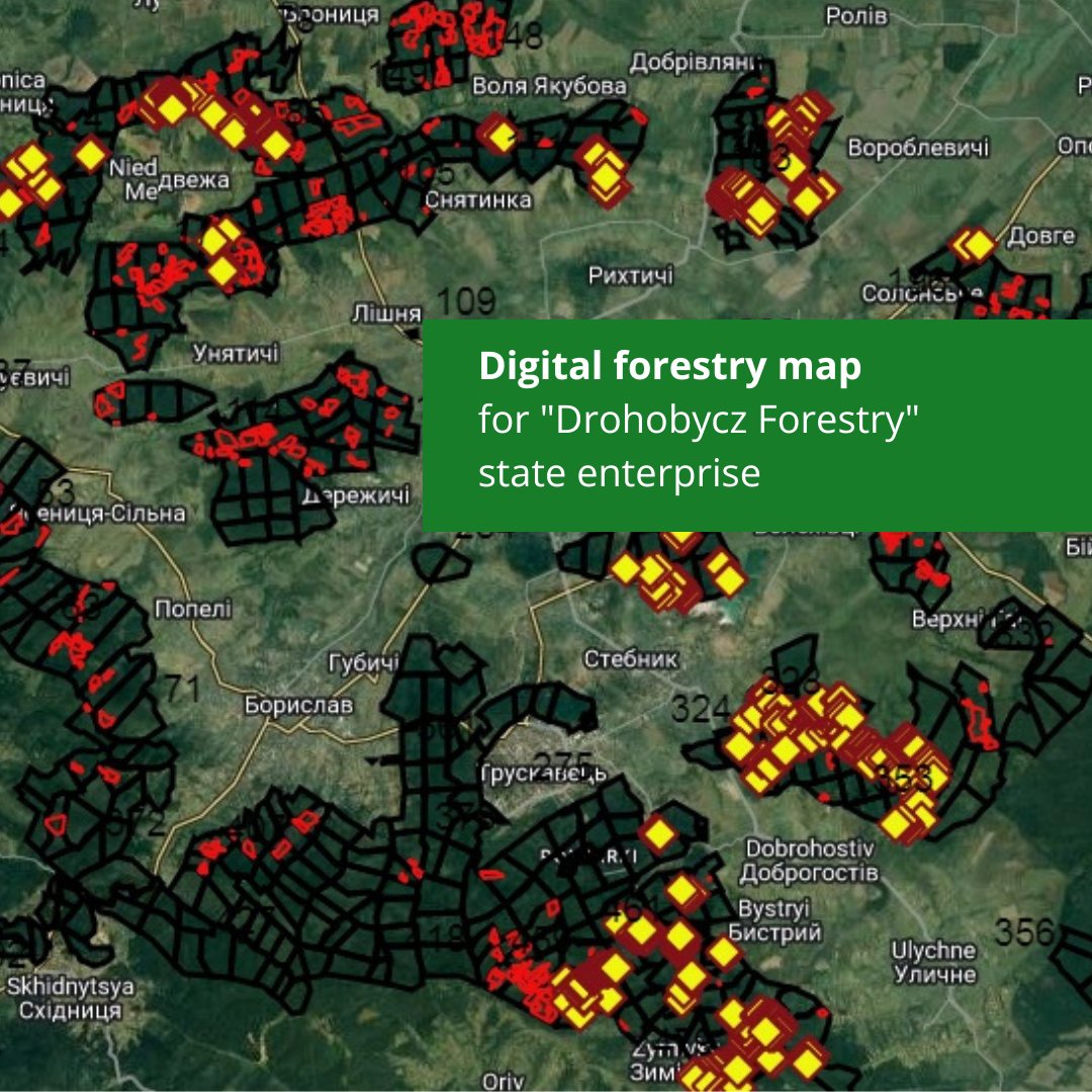 ForestCom_UA's tweet image. ForestCom experts have created a digital forestry map for "Drohobycz Forestry" state enterprise. Now  everyone can access information on planned forestry activities like tree cutting due to this map. More: bit.ly/3OIlpfq 

#ForestryMap