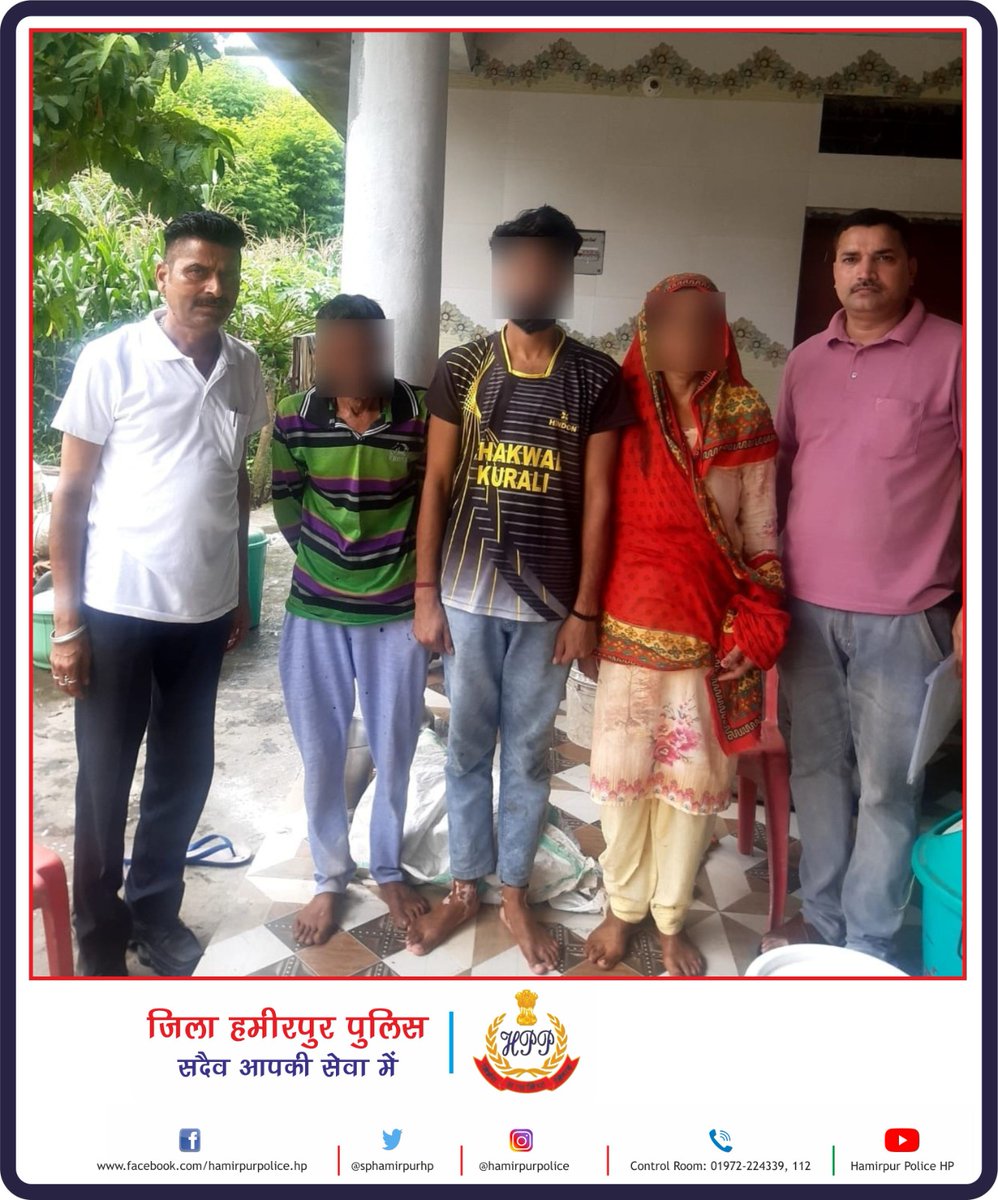 sphamirpurhp's tweet photo. #HamirpurPolice #SpecialCampaign #MissingPersons #TracedOut
-जिला पुलिस हमीरपुर द्वारा उद्दघोषित अपराधियों को पकडने और गुमशुदा बच्चों, महिलाओ तथा पुरुषों की तलाश के लिए 01-08-2023 से 31-08-2023 तक एक विशेष अभियान चलाया गया है। https://t.co/nG0fLXTXxG
