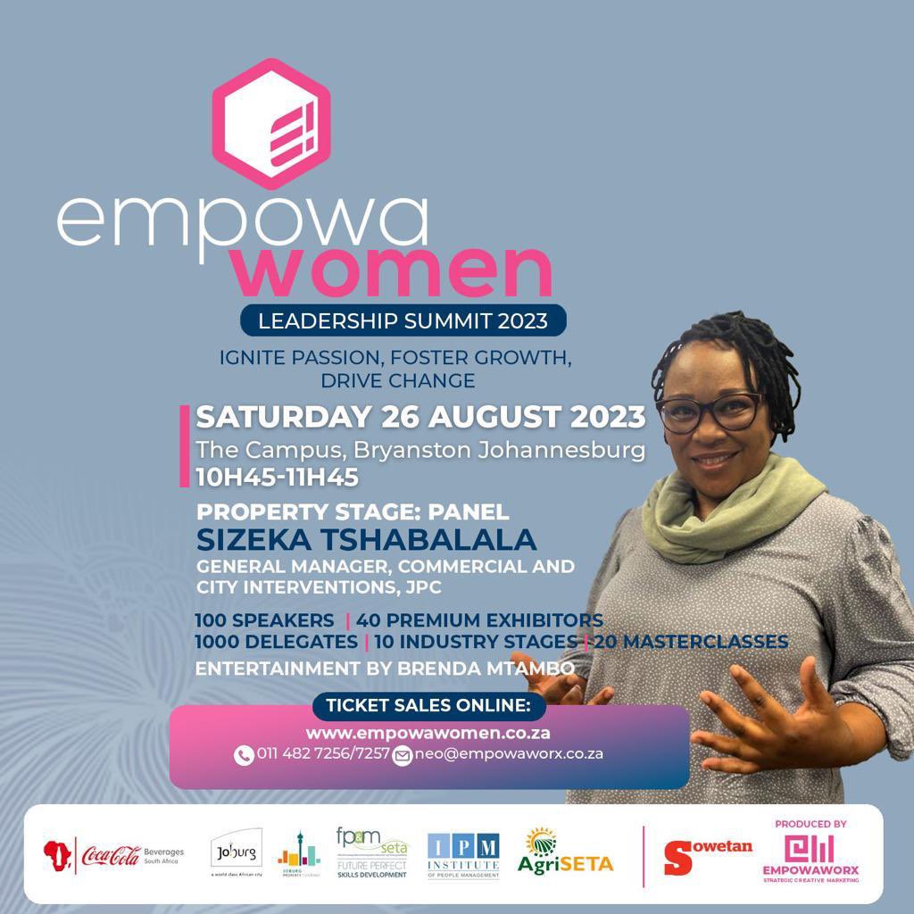 jhbproperty's tweet photo. Joining us on the Property Stage at #EmpowaWomensSummit2023 are our very own experts leading discussions on 'Access to Funding and Investment for Women in Property Development and Real Estate'. Get ready for valuable insights that empower progress https://t.co/PhavHU6IZ4