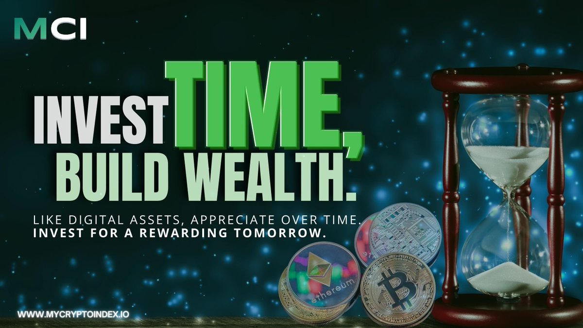 "The most valuable currency in the pursuit of wealth is time. Invest it wisely, and your efforts will compound into a future as prosperous as the most promising digital assets."

#mycryptoindex #crypto #nft #motivationalmonday