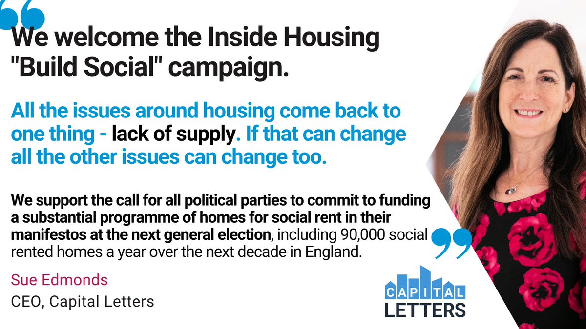 We welcome @insidehousing #BuildSocial campaign insidehousing.co.uk/home/home/insi… 

The barrier to so many low-income Londoners finding a good quality, safe & secure home is simply supply.

There are not enough homes.

@redditchrachel @HelenMorganMP @lisanandy @mtpennycook @michaelgove