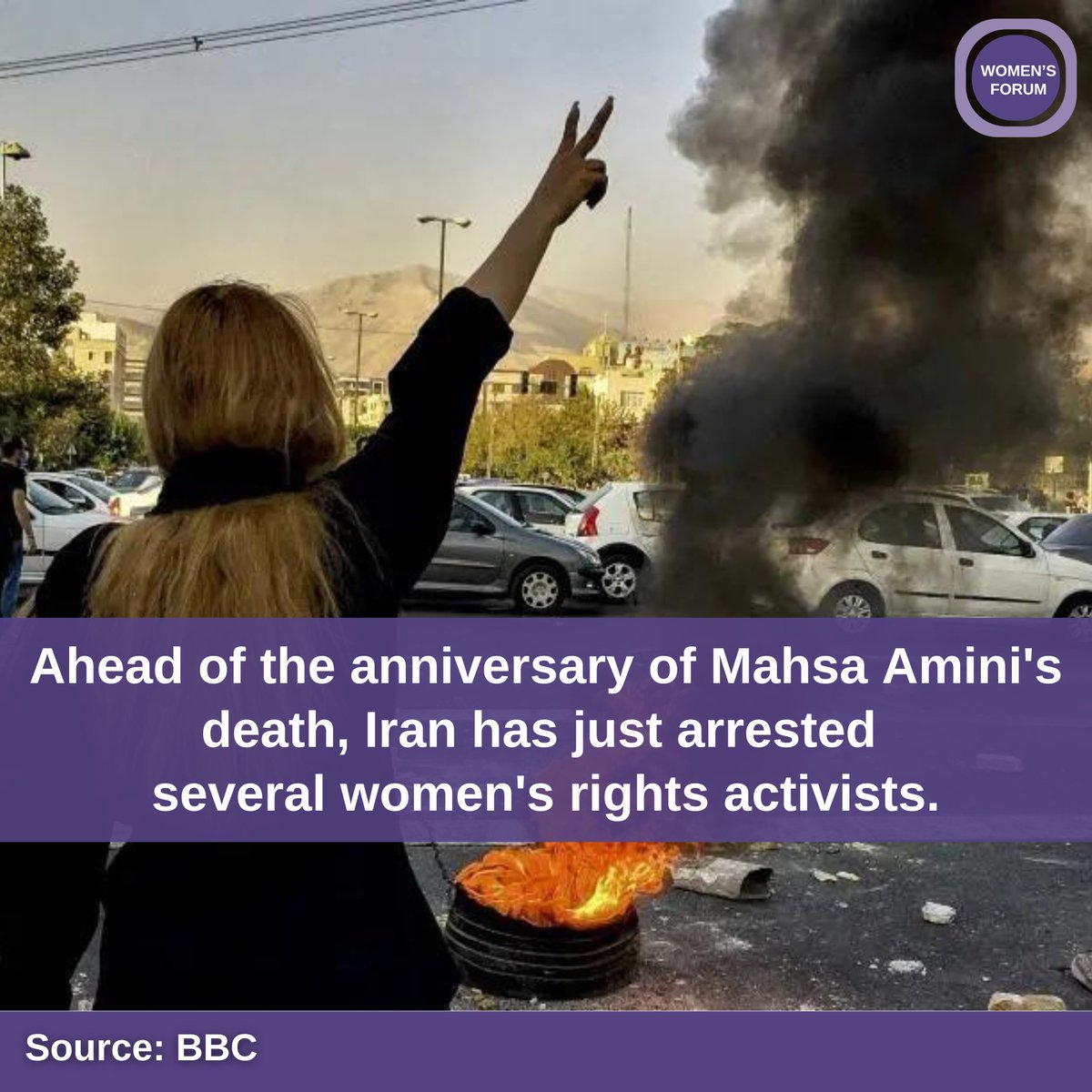 Iranian police arrested several women's rights activists ahead of #MahsaAmini's tragic death anniversary. Arrest details undisclosed; believed to be connected to upcoming memorials. We support Iran's brave women standing for freedom. 🤍 #WomanLifeFreedom #StandWithIranianWomen