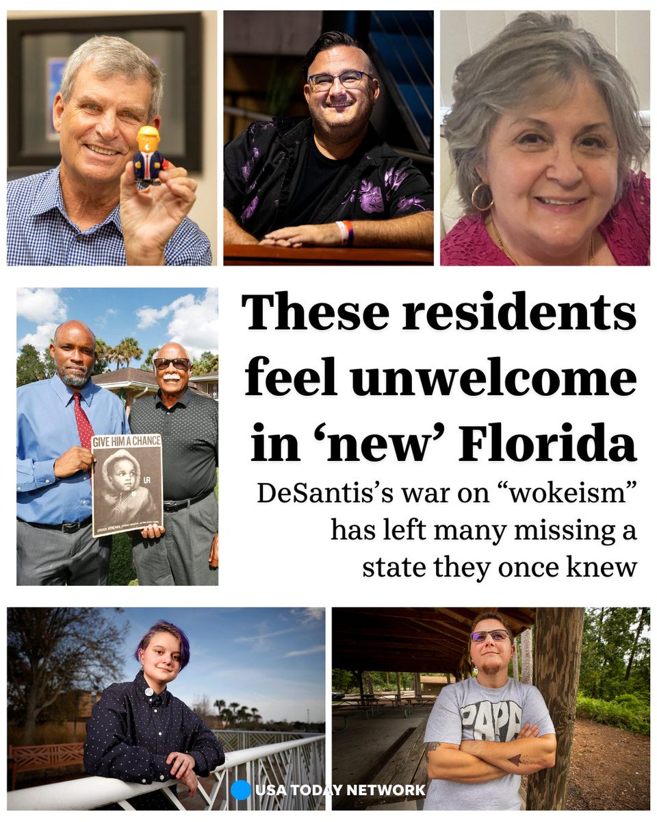 jaxdotcom's tweet photo. For many, Florida has changed.

What was once a proudly purple state has turned an angry red, they say, having become a less friendly place amid Gov. Ron DeSantis's war on "wokeism."

🔗: https://t.co/DHw6ylSikh https://t.co/XJUTEUBza7