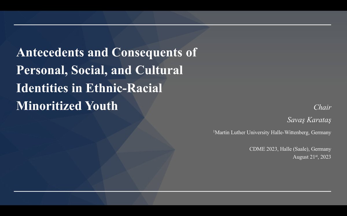savaskaratasPhD's tweet photo. 📣Join our symposium on multiple identities in ethnic-racial minoritized Youth at #CDME23 today at 16:00! https://t.co/10cLePRyfw