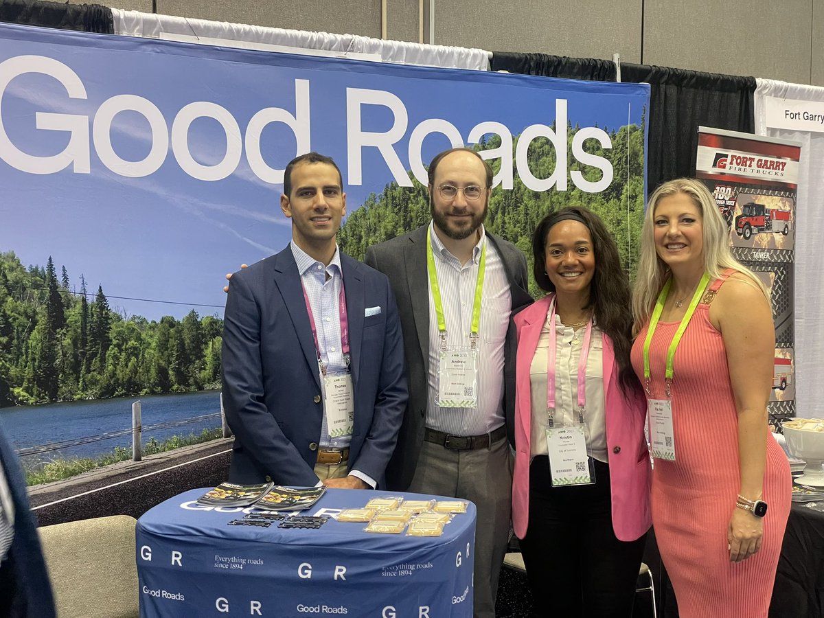 The amazing staff @GoodRoads set up at the @AMOPolicy conference. Stop by, say hi, and learn about all things @GoodRoads!