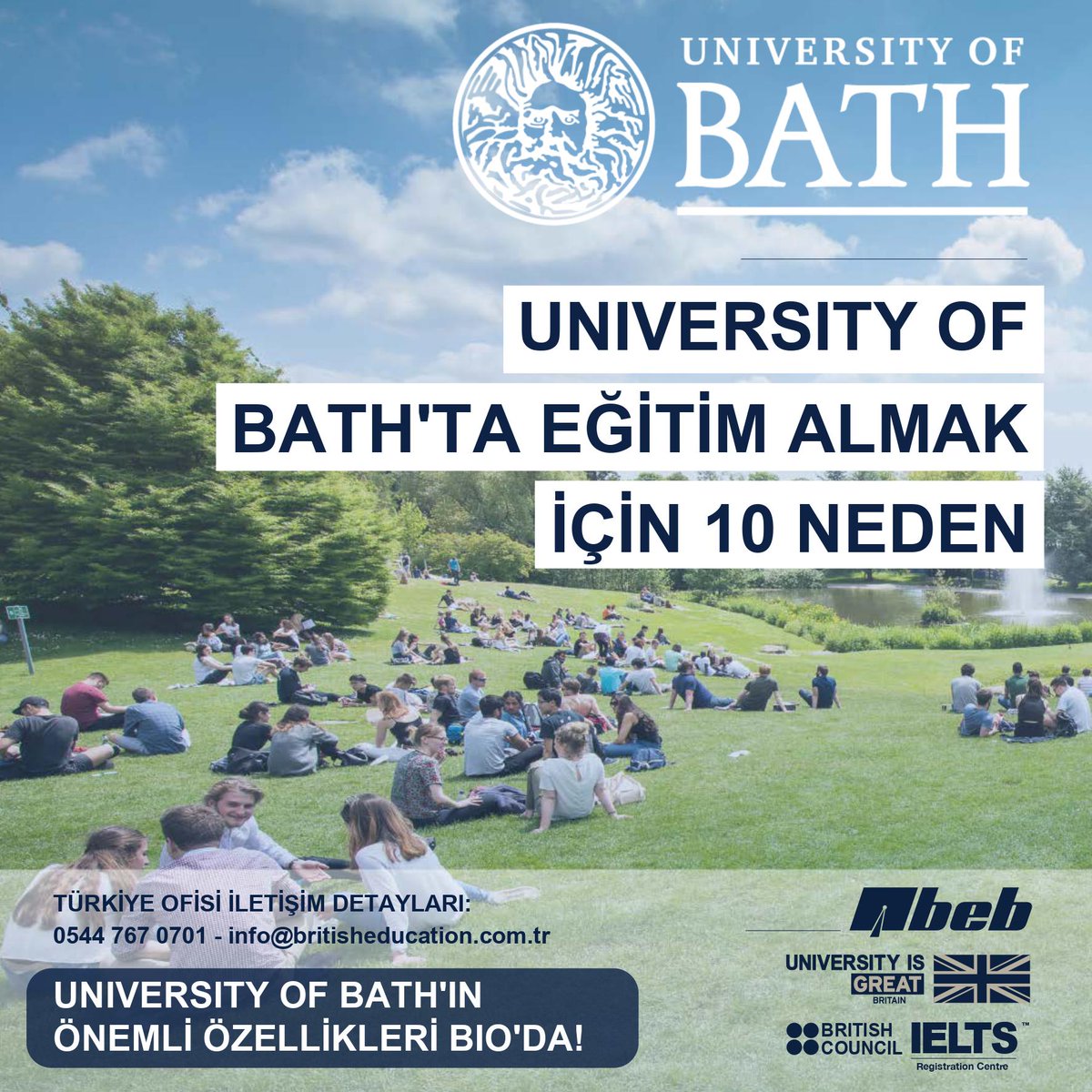 🔟 University of Bath'ta Okumak İçin 10 Neden

🔗 britisheducation.com.tr/neden-universi…

#beb #ingiltere #universityofbath #bath #eğitim #bathuni #bathuniversity #ingilteredeeğitim #üniversite #uniofbath #studyabroad #studentlife #visitbath #belongatbath #bathüniversitesi #bathlife #unilife