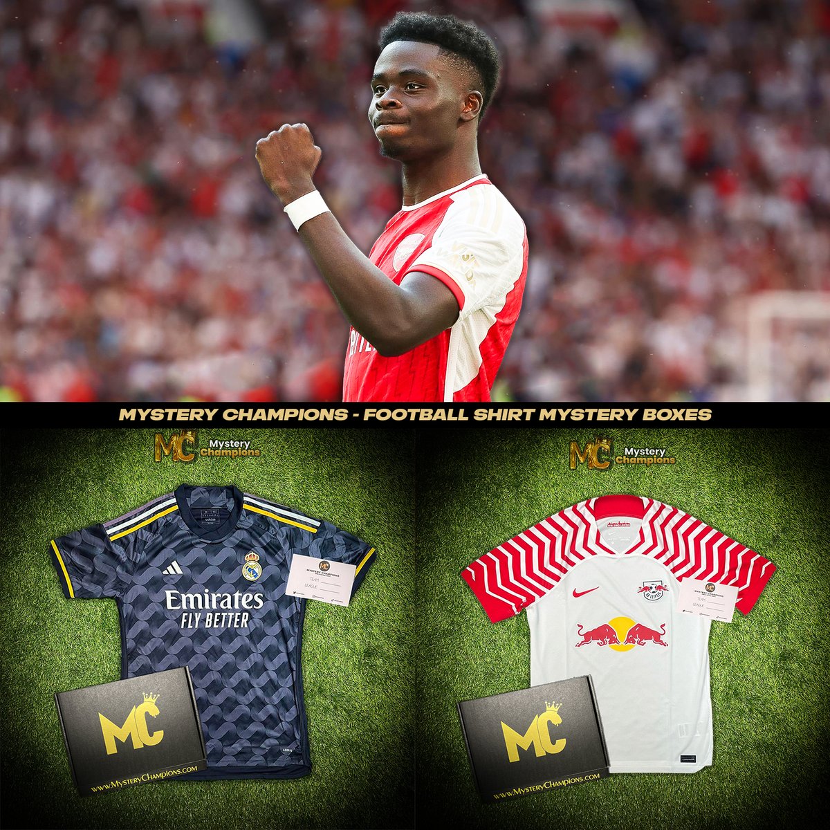 MysteryChampion's tweet photo. If Saka scores ANYTIME today we’ll giveaway a https://t.co/Y2dFIOgEhi box 📦

To enter 👇

🔄 Retweet
🤝 Follow us

Good luck! https://t.co/kqMw82FxFu