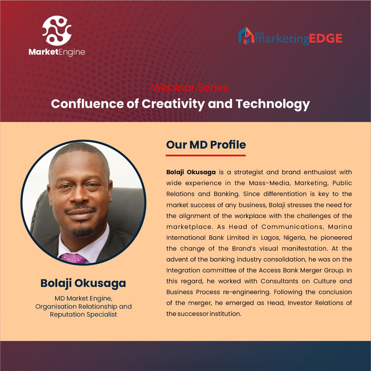 qweenfunmi's tweet photo. Many brilliant minds will be coming together to have this conversation on digital advertising. Don’t miss this
#MarketEngine https://t.co/qSdmWLHzko