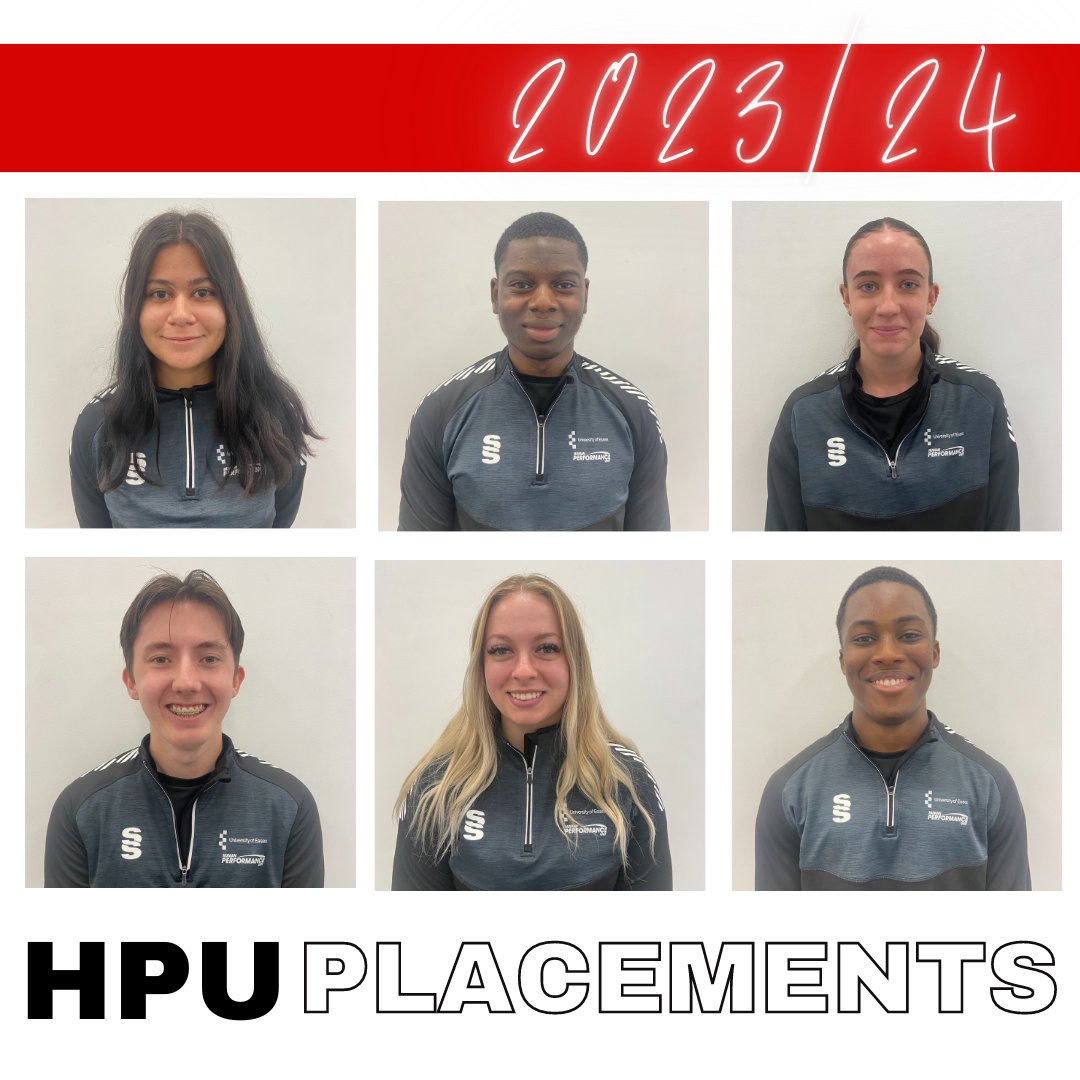 We are excited to introduce our HPU Team for 2023/24‼️

This group of @SRES_UoE @Uni_of_Essex  students will be developing their professional skills with us until summer 2024! Welcome to the team!

#NextGeneration #SportsScience #PlacementYear