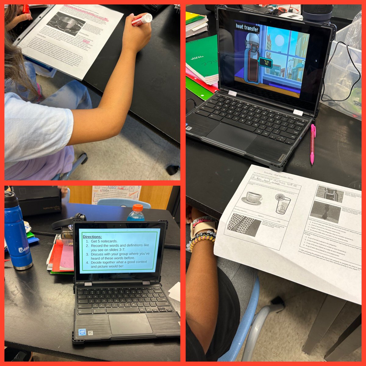 6th grade Science students rotated through learning stations <a href="/RolesvilleMS/">Rolesville MS</a>!  They were learning all about heat transfer in different ways; teacher led group with reading, BrainPop Science movie with notes sheet and a vocabulary station! The preparation and engagement were 🔥!