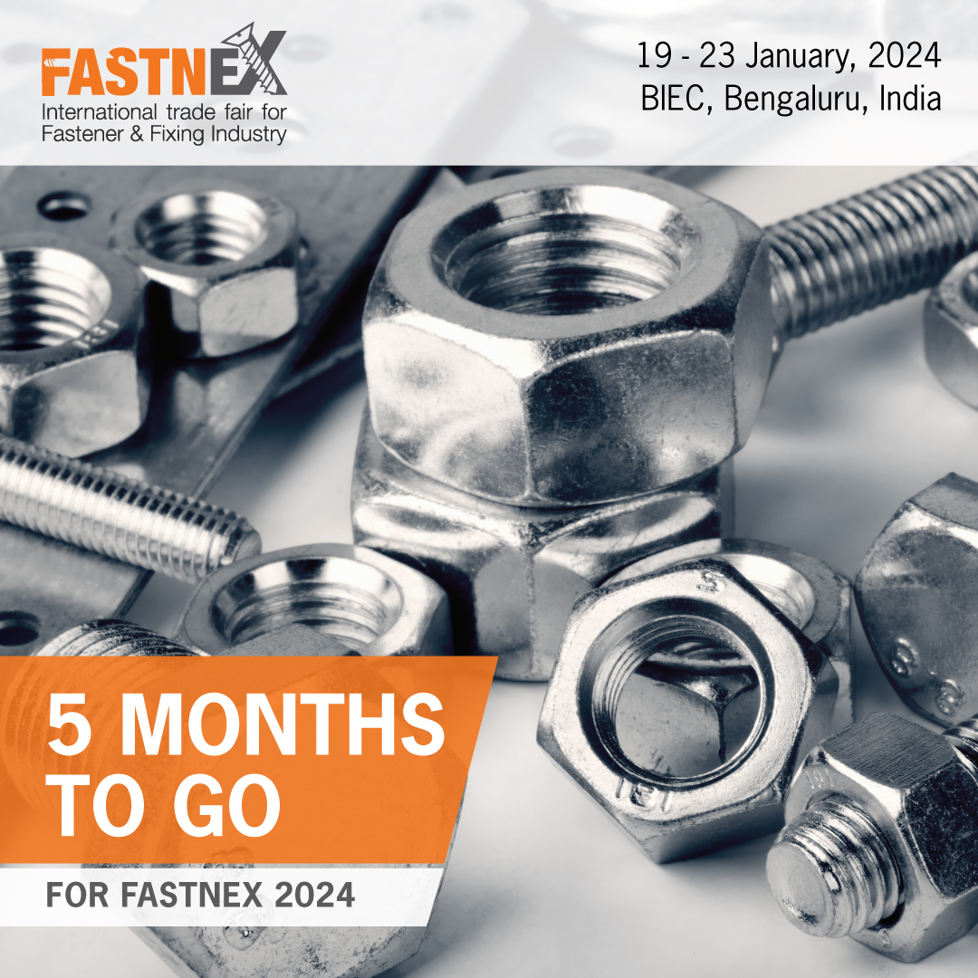 FASTNEX_India's tweet photo. Exciting Times Ahead: Only 5 Months Until FASTNEX 2024! 🎉🏭Stay tuned for the fastener industry's biggest event of the year. #FASTNEX 2024 #5MonthsToGo Registrations for exhibitors are open. 

To register, visit: https://t.co/ctOoEo8rJM

#FASTNEX 2024 https://t.co/wQSWynz1OZ