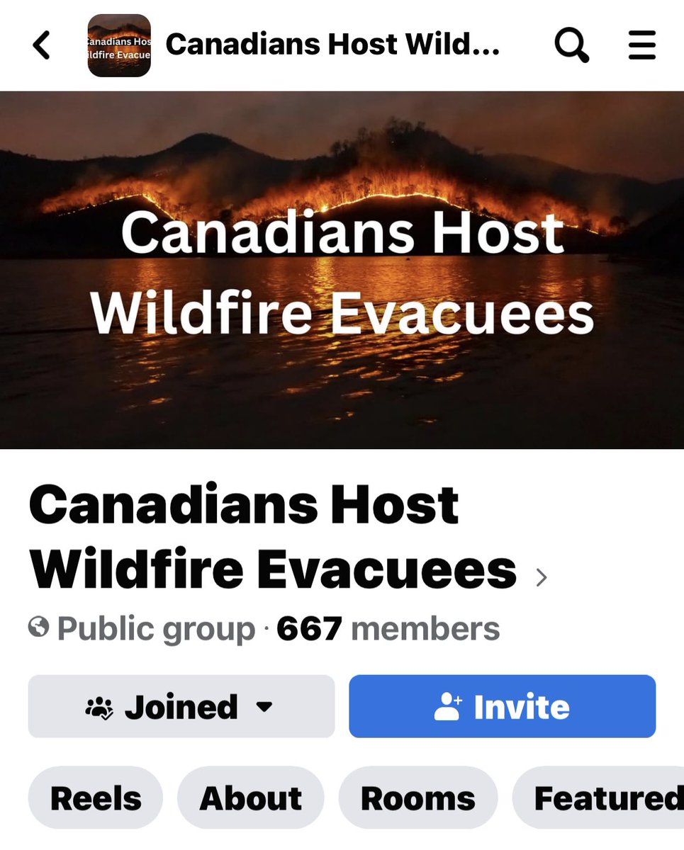 For those that are displaced and looking for somewhere to stay, this group is on Facebook with offers of homes, land, etc for those that need it❤️ #BCWildfires