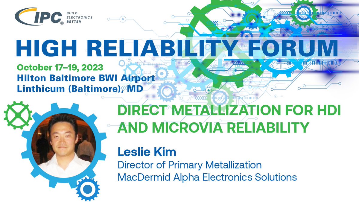 How will direct metallization deliver #sustainability gains across the #supplychain? We’re eager to hear from Leslie Kim, @MacDermidAlpha, when he presents at the IPC High Reliability Forum. #ICsubstrates #DM #PCB #fabrication #sustainability hubs.li/Q01_C0v90