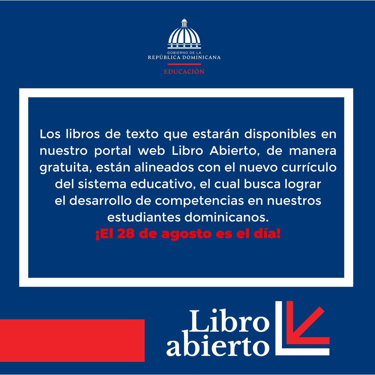EducacionRDo's tweet photo. ¡Cada vez falta menos para volver a encontrarnos en las aulas! 📕📚#AprendamosAhora #LibroAbierto https://t.co/JzMmcLkadL