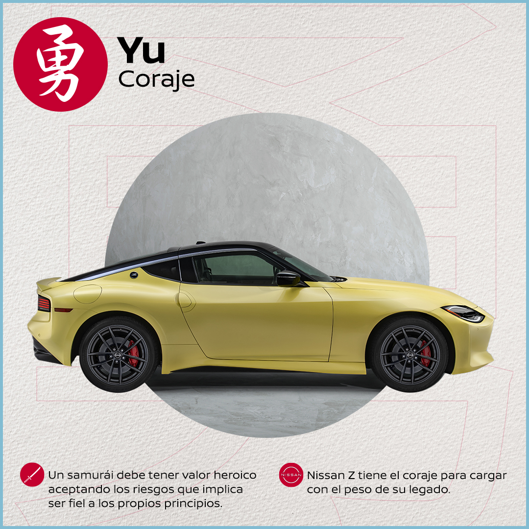Descubre la admirable virtud del CORAJE representada en el nuevo #NissanZ 💪🏼
Al igual que un Samurái, #NissanZ encarna el valor heroico al mantenerse fiel a sus principios y cargar con el peso de su legado ❤️‍🔥 #EstoEsNissan #NissanInsiders