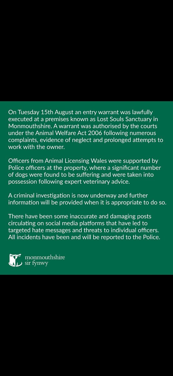 OzzytheRomanian's tweet photo. It's a shame that the guy who is head of Animal Welfare and Monmouthshire Council feel the need to justify their actions but not answer why they killed 11 dogs and where the other 60 are.    People want to know  their dogs welfare and need answers @domdyer70 @GSDRofficial1 https://t.co/w0lUz3Ds6X