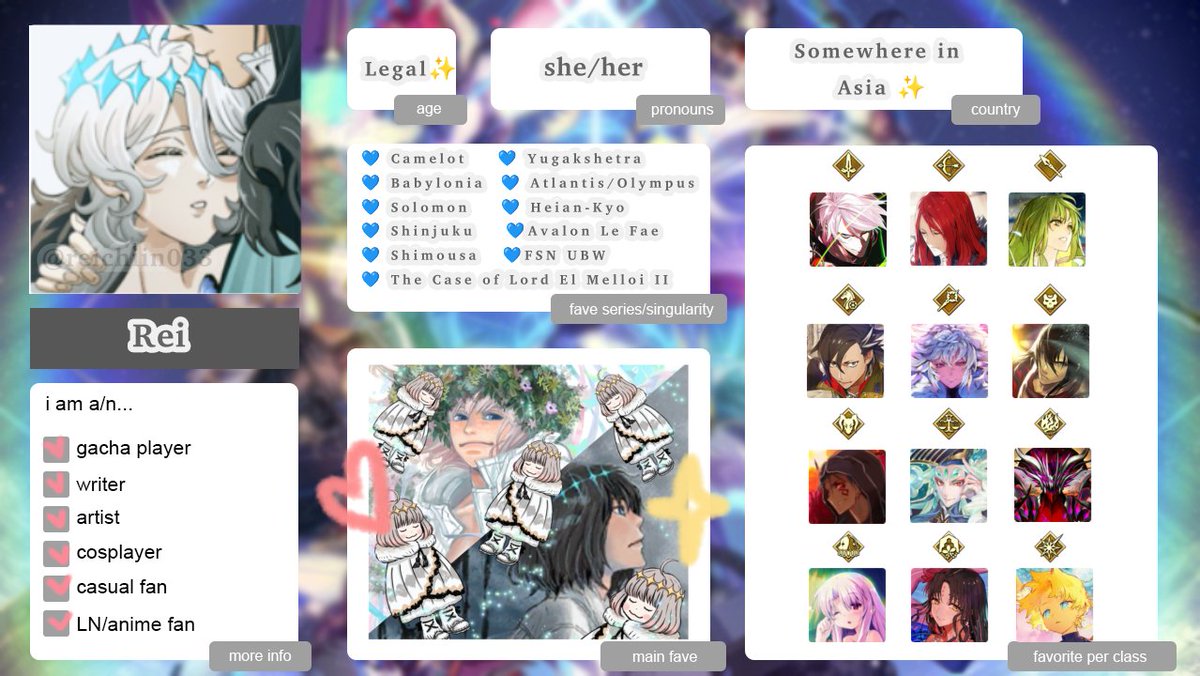 reichiin_033's tweet photo. Ahhh I'm sharing my FGO intro here 🥹✨ Any others who plays this game?  Would be happy to meet some fellow masters ❤️
↻ / ♡︎ to be moots !
#promotwt #fgointro #FGO https://t.co/H8QoeZX2bw