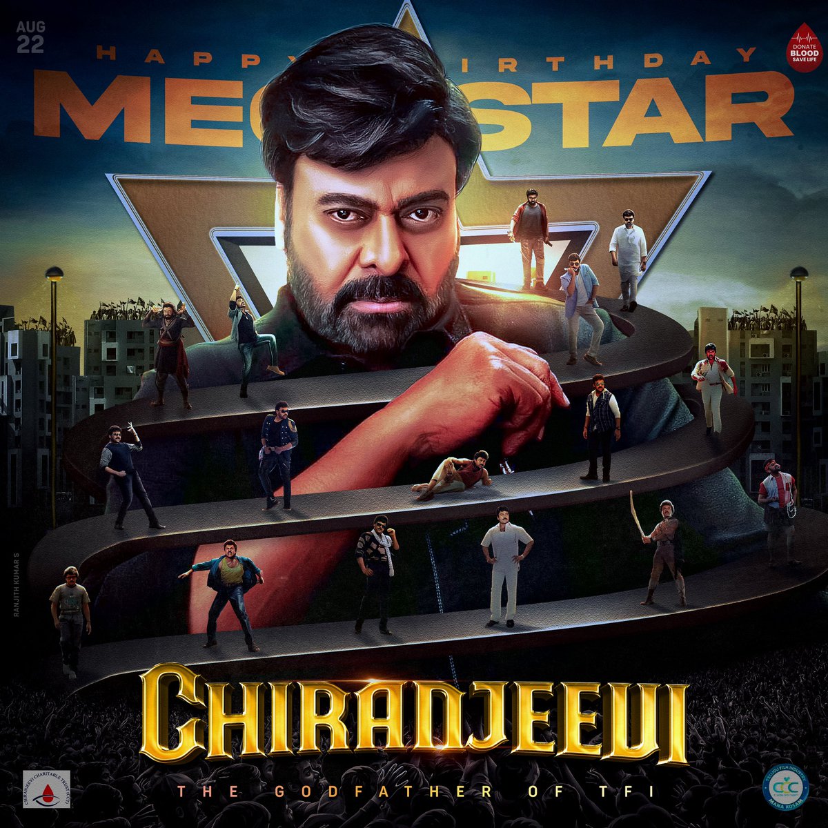 IAmVarunTej's tweet photo. Happy to launch the CDP of my Dearest, The one &amp; only 'Mega Star' @KChiruTweets ❤️ 

#HBDMegastarChiranjeevi https://t.co/mJclij18er
