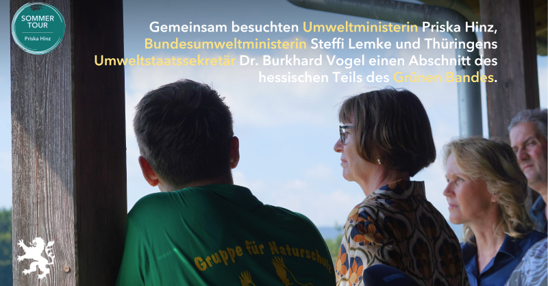 UmweltHessen's tweet photo. Vereint für Naturschutz und Erinnerungskultur - @PriskaHinz, @SteffiLemke (@BMUV) und Thüringens Staatssekretär Dr. Burkhard Vogel (@UmweltTH) haben heute das Grüne Band besucht. Seit Januar 2023 hat Hessen das Grüne Band als Nationales Naturmonument ausgewiesen. @bund_net