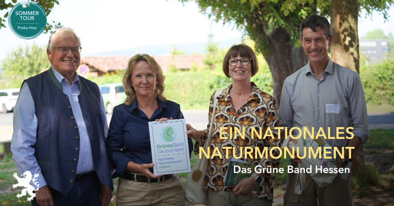 UmweltHessen's tweet photo. Vereint für Naturschutz und Erinnerungskultur - @PriskaHinz, @SteffiLemke (@BMUV) und Thüringens Staatssekretär Dr. Burkhard Vogel (@UmweltTH) haben heute das Grüne Band besucht. Seit Januar 2023 hat Hessen das Grüne Band als Nationales Naturmonument ausgewiesen. @bund_net
