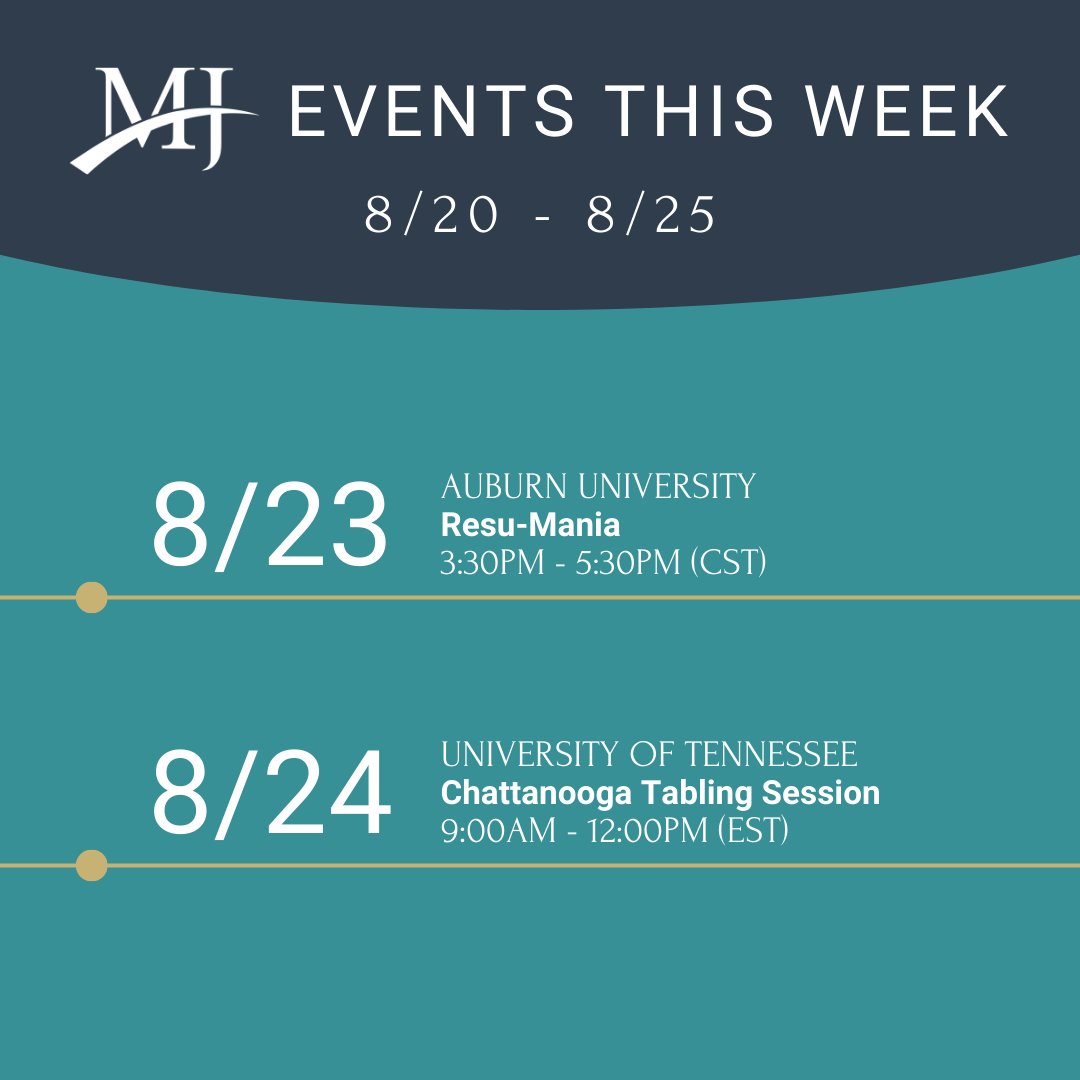 Join Mauldin &amp; Jenkins at these upcoming events! #accounting #accountingfirm #GoingFurther #internship