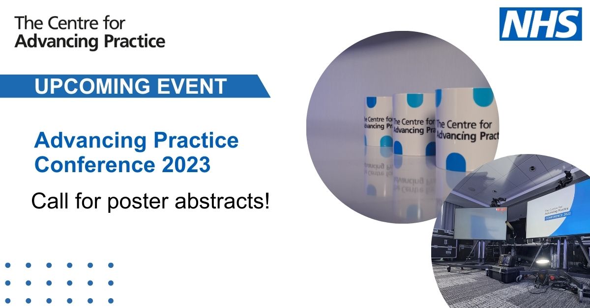 The Advancing Practice Conference returns in November! Our call for poster abstracts is open until 1 September. Find out more here: orlo.uk/s5fwl  

#AdvancingPractice2023