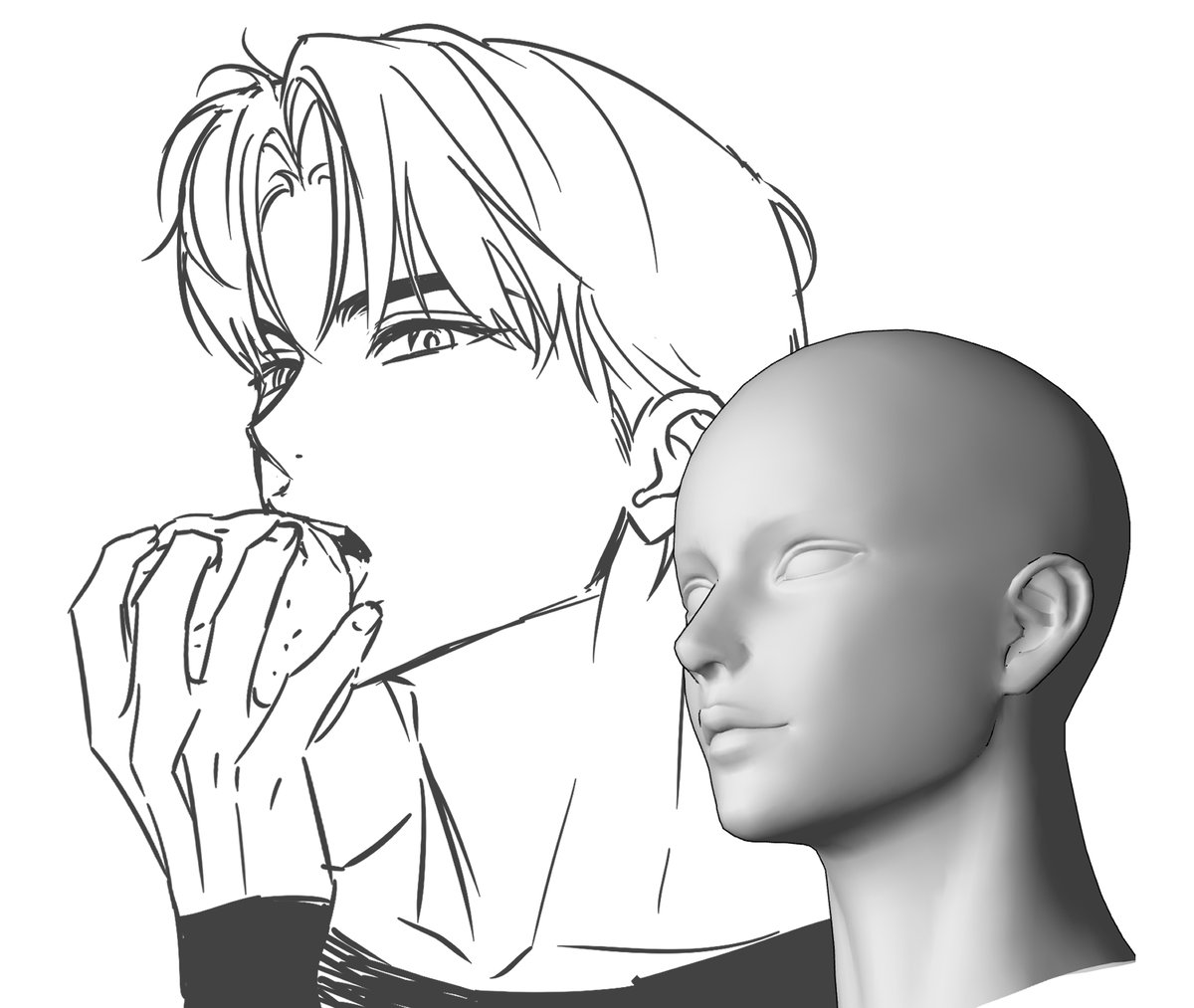 toonup2's tweet image. ㅤ
⦁ 모든 구도에서도 예쁜 미형의 청년의 3D 머리 모델

⦁ どの構図でも綺麗な美形な青年の3D頭部モデル

⦁ 3D head model of a beautiful young man, beautiful in any composition

by gnxo
ㅤ
assets.clip-studio.com/ja-jp/detail?i…