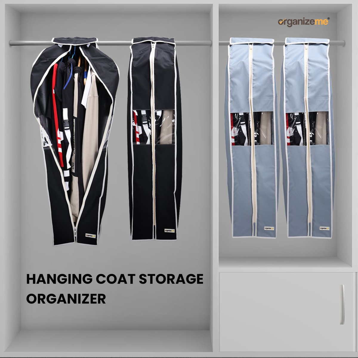 When style and storage unite, clutter takes flight. Shop link in the bio. #organizeme #coatorganizer #hangingcoatstorageorganizer #homeorganizer #organizer #tidyhome #coatstoragesolutions #hangingorganizer #closestorganization #spacesavingstorage #homeorganization